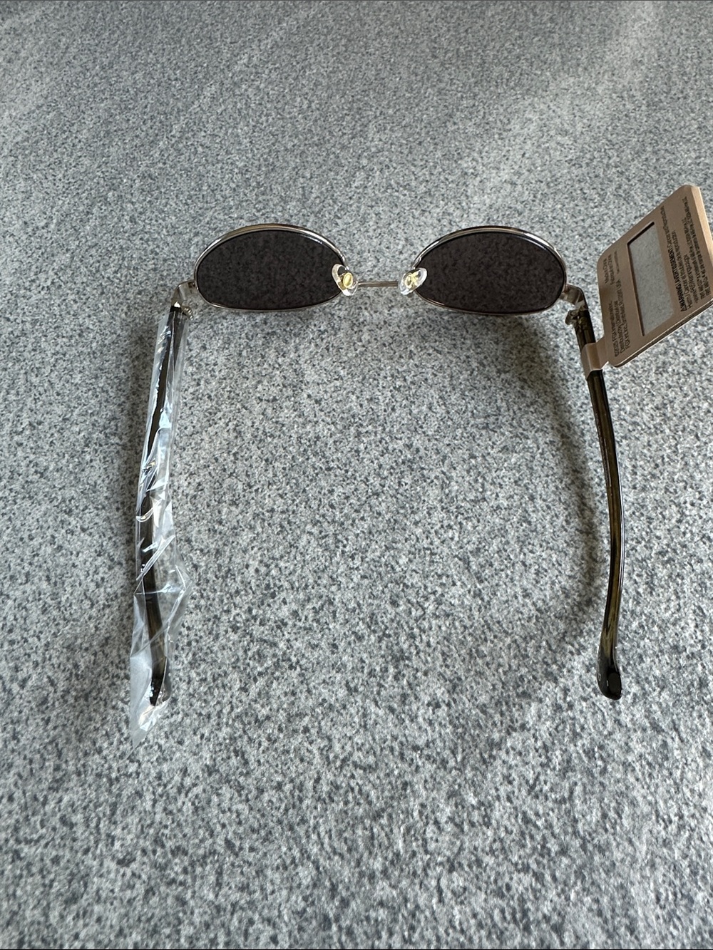 NWT FRYE Savannah Women’s Sunglasses in Olive Gold Slim Oval Metal Frame No Case - Picture 6 of 14
